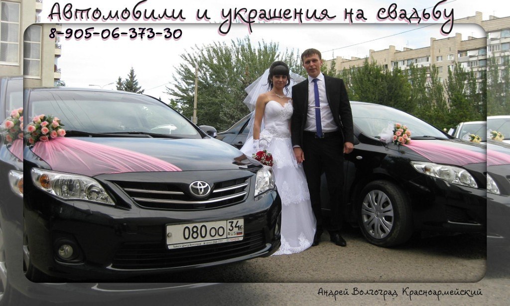 Свадебный кортеж Волгоград - машины на свадьбу, украшения на свадебные авто (прокат, аренда)